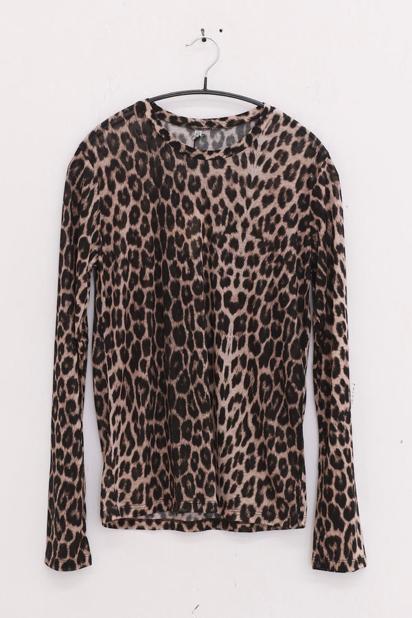 BASERANGE Classic Bamboo Fiber and Cotton Long Sleeve T-Shirt Collection Crew Neck Base Shirt French BAS-TTLS-BLP-AU25-LEOPARD (TOLS-BL-000 TTLS)